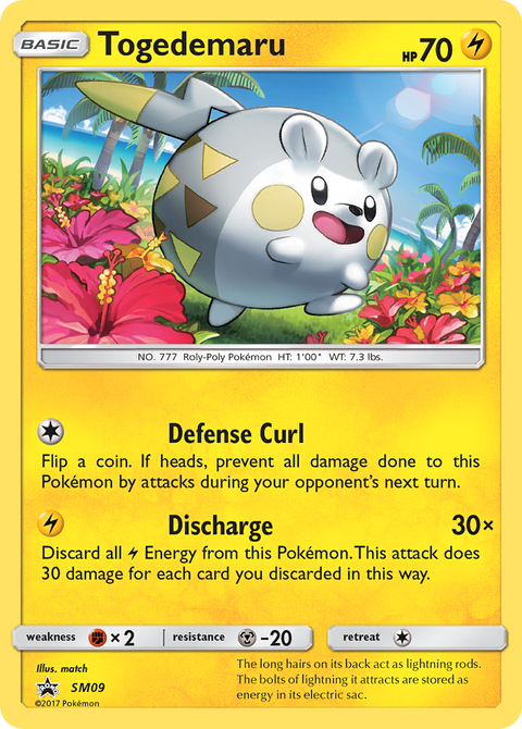 Togedemaru SM09 SM Black Star Promos Pokémon card