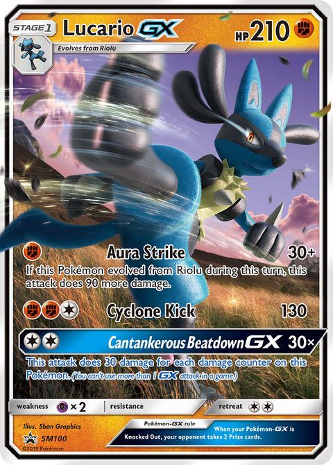 Lucario-GX SM100 SM Black Star Promos Pokémon card