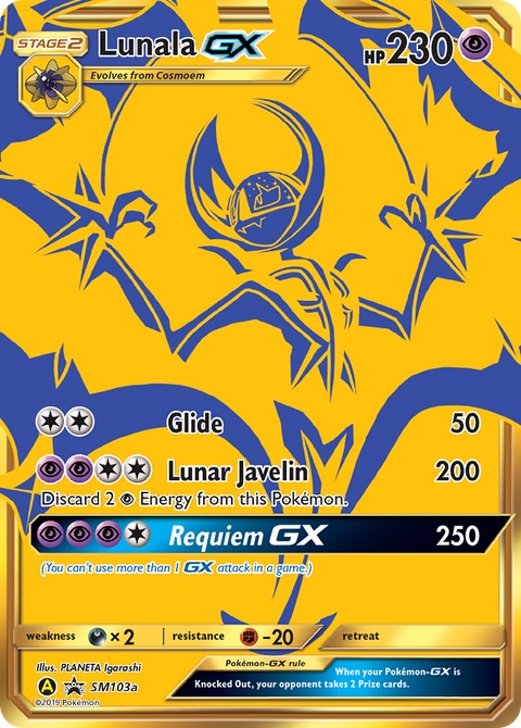 Lunala-GX SM103a SM Black Star Promos Pokémon card