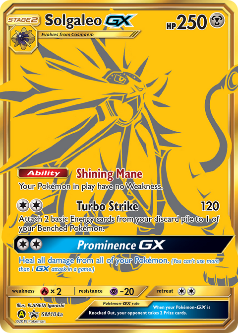 Solgaleo-GX SM104a SM Black Star Promos Pokémon card