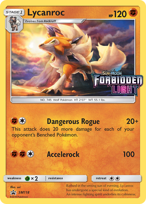 Lycanroc SM118 SM Black Star Promos Pokémon card