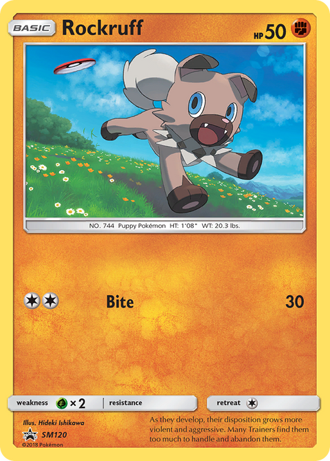 Rockruff SM120 SM Black Star Promos Pokémon card