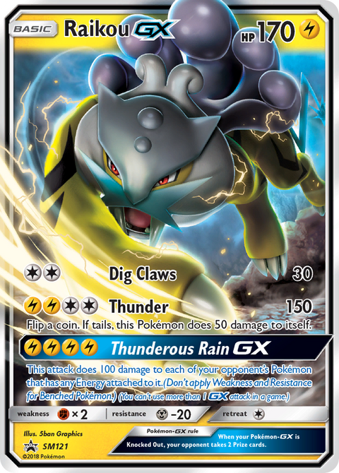 Raikou-GX SM121 SM Black Star Promos Pokémon card