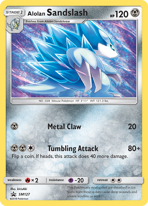Alolan Sandslash SM127 SM Black Star Promos Pokémon card