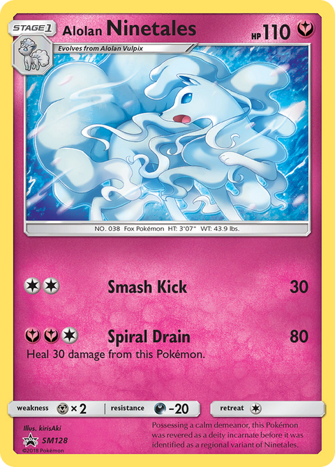 Alolan Ninetales SM128 SM Black Star Promos Pokémon card