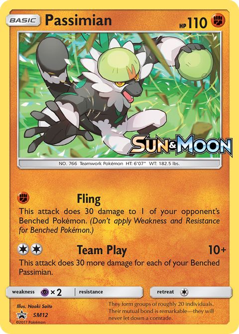 Passimian SM12 SM Black Star Promos Pokémon card