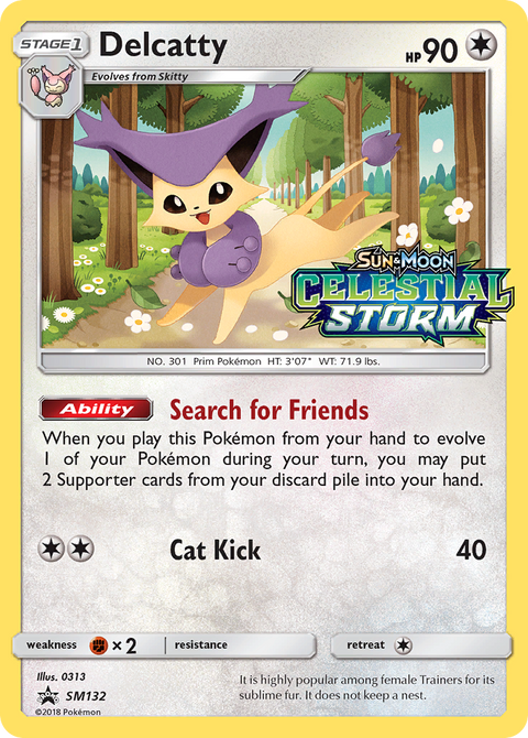 Delcatty SM132 SM Black Star Promos Pokémon card
