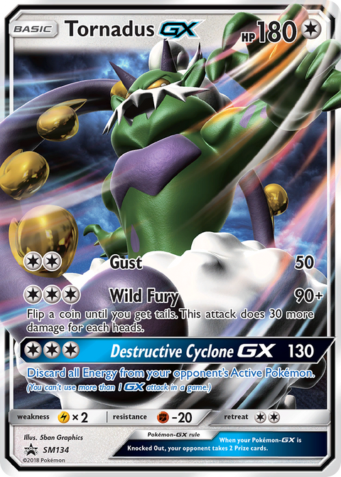 Tornadus-GX SM134 SM Black Star Promos Pokémon card