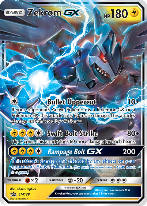 Zekrom-GX SM138 SM Black Star Promos Pokémon card