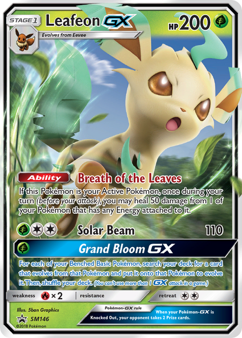 Leafeon-GX SM146 SM Black Star Promos Pokémon card
