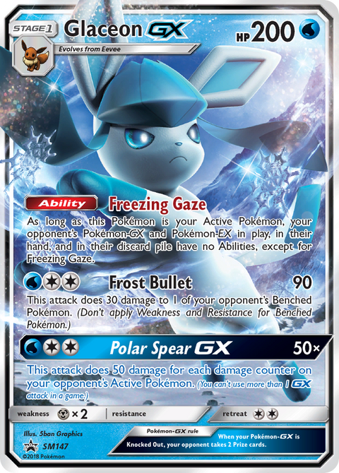 Glaceon-GX SM147 SM Black Star Promos Pokémon card