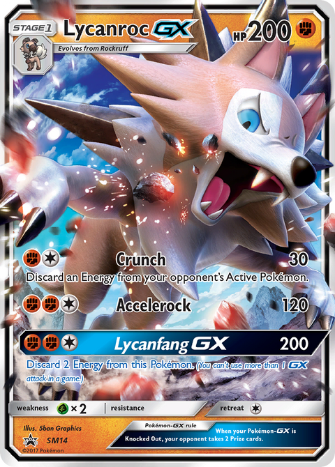 Lycanroc-GX SM14 SM Black Star Promos Pokémon card