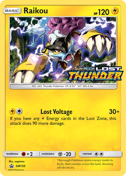 Raikou SM150 SM Black Star Promos Pokémon card