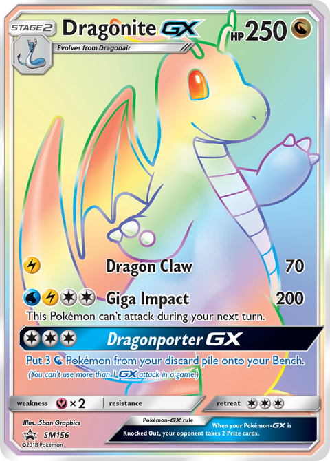 Dragonite-GX SM156 SM Black Star Promos Pokémon card