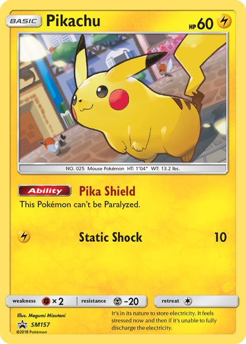 Pikachu SM157 SM Black Star Promos Pokémon card