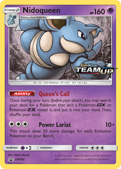 Nidoqueen SM160 SM Black Star Promos Pokémon card