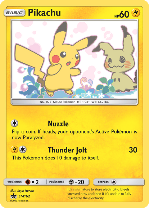 Pikachu SM162 SM Black Star Promos Pokémon card