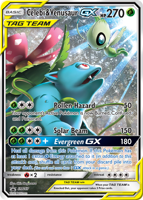 Celebi & Venusaur-GX SM167 SM Black Star Promos Pokémon card