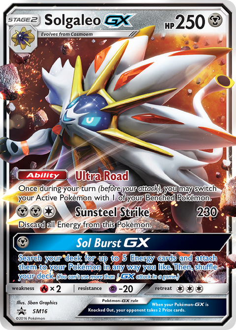 Solgaleo-GX SM16 SM Black Star Promos Pokémon card