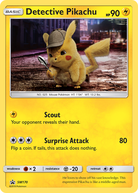Detective Pikachu SM170 SM Black Star Promos Pokémon card