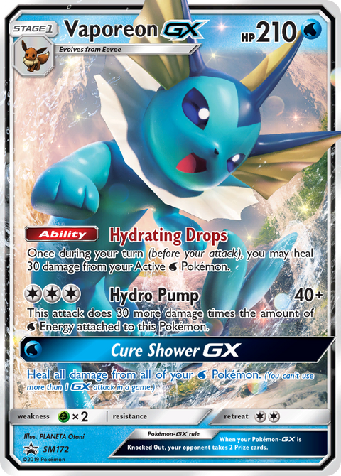 Vaporeon-GX SM172 SM Black Star Promos Pokémon card