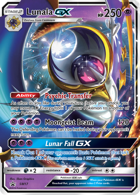 Lunala-GX SM17 SM Black Star Promos Pokémon card