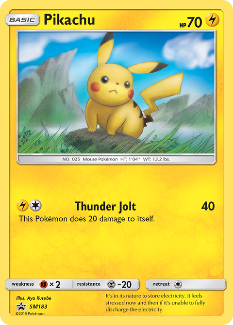 Pikachu SM183 SM Black Star Promos Pokémon card
