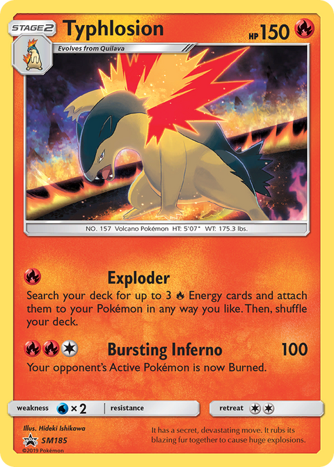 Typhlosion SM185 SM Black Star Promos Pokémon card