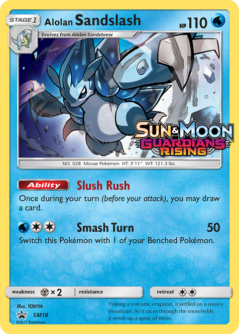 Alolan Sandslash SM18 SM Black Star Promos Pokémon card