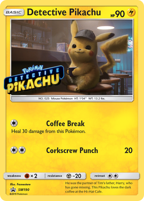 Detective Pikachu SM190 SM Black Star Promos Pokémon card