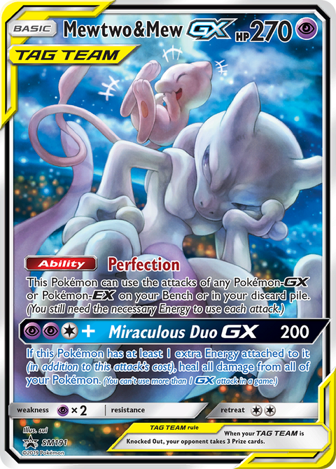 Mewtwo & Mew-GX SM191 SM Black Star Promos Pokémon card