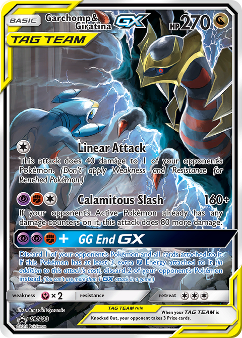 Garchomp & Giratina-GX SM193 SM Black Star Promos Pokémon card