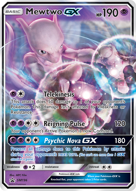 Mewtwo-GX SM196 SM Black Star Promos Pokémon card