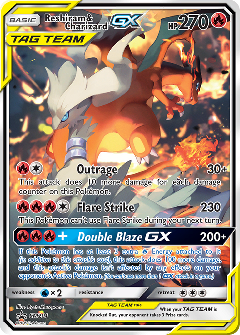 Reshiram & Charizard-GX SM201 SM Black Star Promos Pokémon card