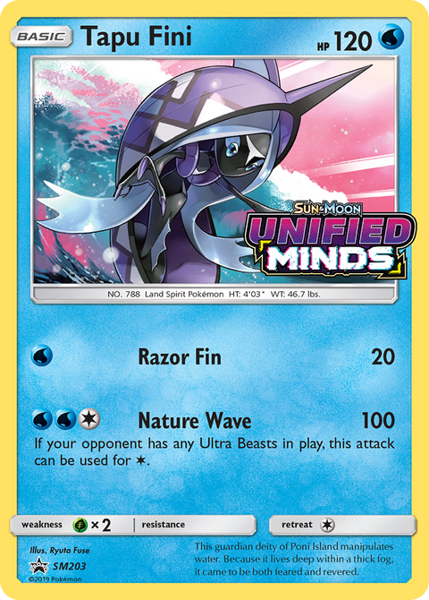 Tapu Fini SM203 SM Black Star Promos Pokémon card