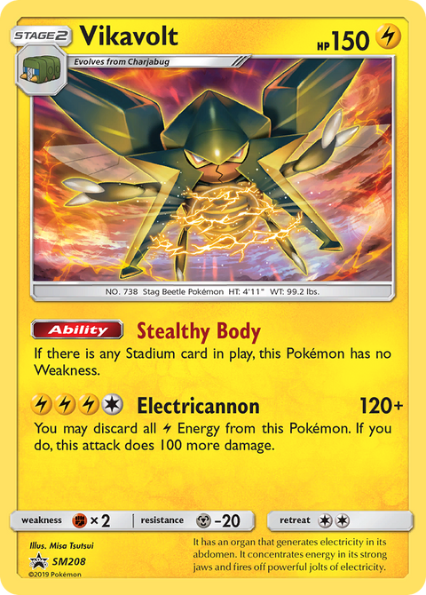 Vikavolt SM208 SM Black Star Promos Pokémon card