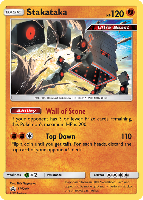 Stakataka SM209 SM Black Star Promos Pokémon card