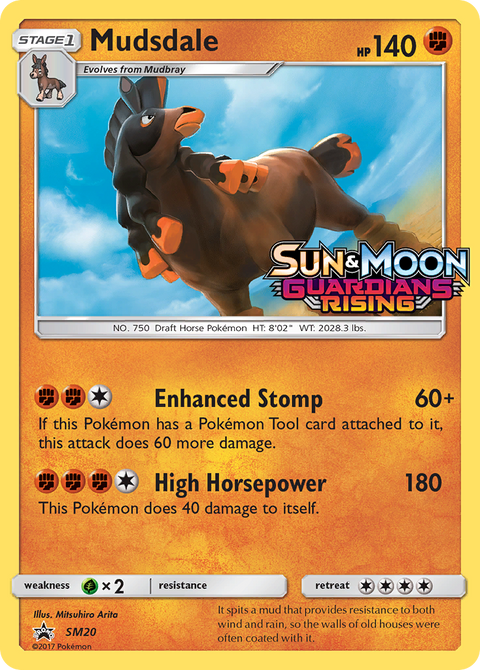 Mudsdale SM20 SM Black Star Promos Pokémon card