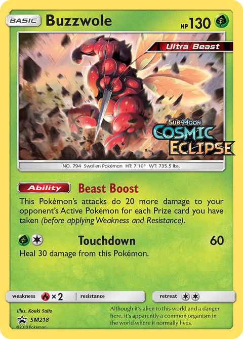 Buzzwole SM218 SM Black Star Promos Pokémon card