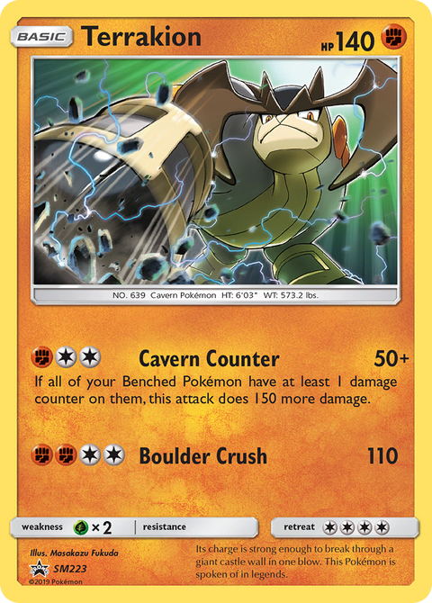 Terrakion SM223 SM Black Star Promos Pokémon card