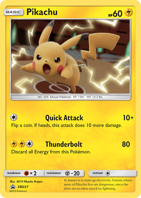 Pikachu SM227 SM Black Star Promos Pokémon card