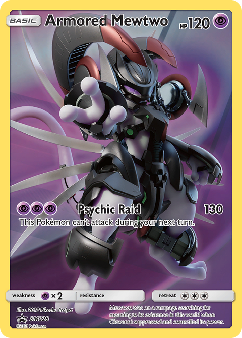 Armored Mewtwo SM228 SM Black Star Promos Pokémon card