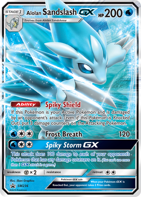 Alolan Sandslash-GX SM236 SM Black Star Promos Pokémon card