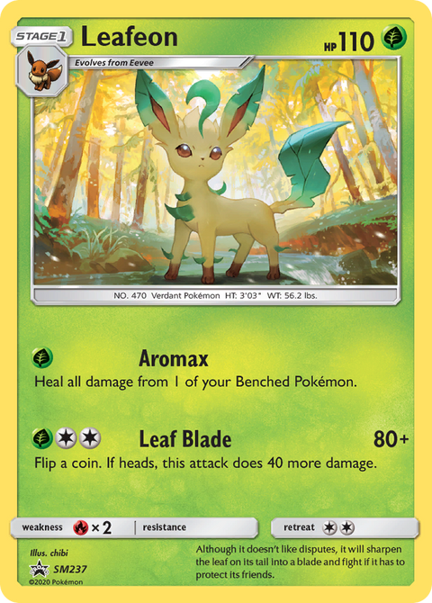 Leafeon SM237 SM Black Star Promos Pokémon card