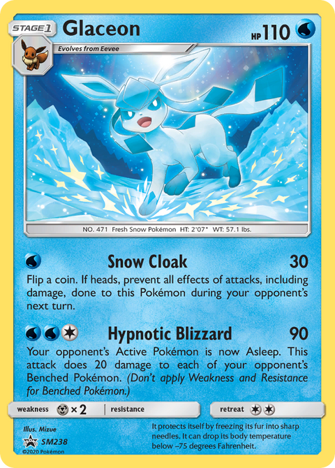 Glaceon SM238 SM Black Star Promos Pokémon card