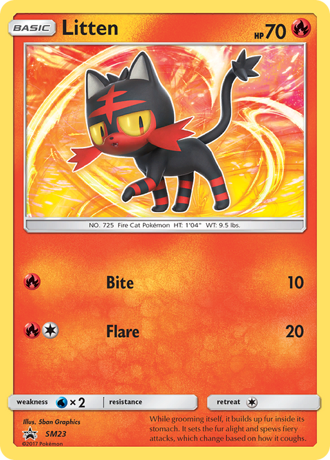 Litten SM23 SM Black Star Promos Pokémon card