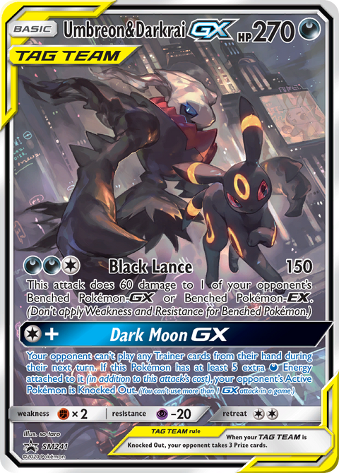 Umbreon & Darkrai-GX SM241 SM Black Star Promos Pokémon card