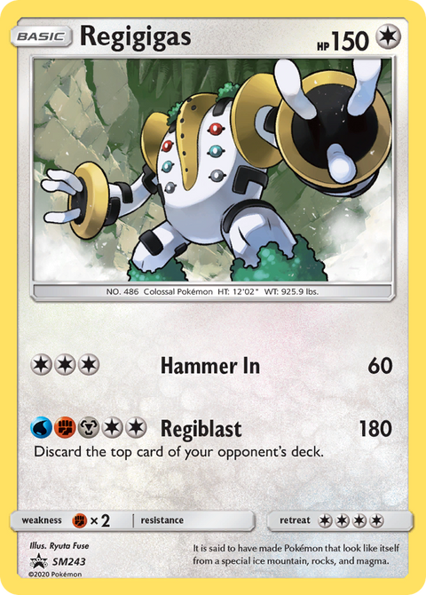 Regigigas SM243 SM Black Star Promos Pokémon card