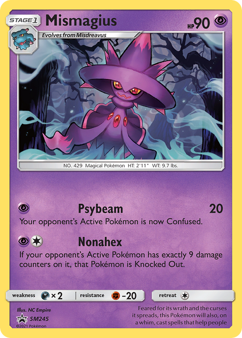 Mismagius SM245 SM Black Star Promos Pokémon card