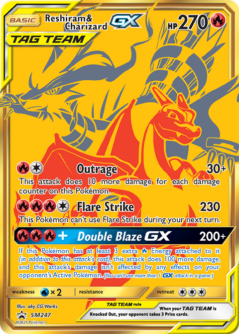 Reshiram & Charizard-GX SM247 SM Black Star Promos Pokémon card
